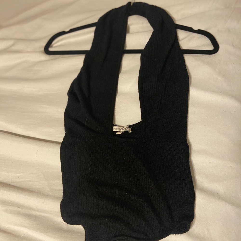 Express One Eleven Black Bodysuit